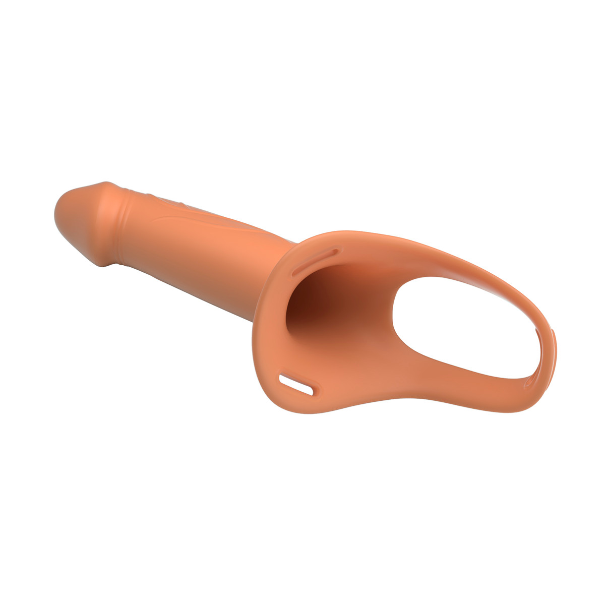 Cinta Peniana de Couro Sintético com Capa Extensora em Silicone com Glande Definida - Pretty Love Landon | 15 x 4,5 cm - 4