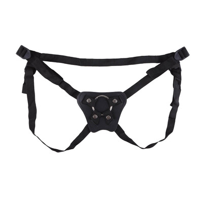 Cinta Peniana em Couro Sintético e Nylon com 2 Argolas em Metal para Regulagem - Tamanho Único