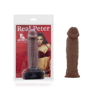 Foto 13 do produto Cinta Peniana em Couro Sintético com Prótese em Formato de Pênis Realístico em PVC Atóxico - Real Peter Style | 19,5 x 4,7 cm | Disponível em 3 Cores