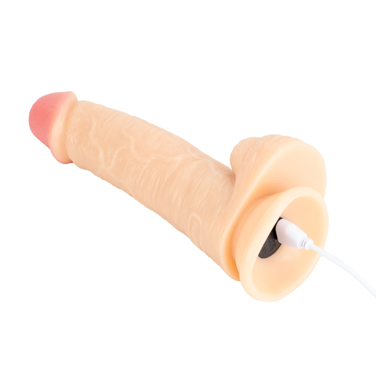 Cinta Peniana em Couro Sintético e Prótese Realista com Ventosa, 10 Modos de Vibração e Recarregável - Lovetoy Enhanced Strap on Set 8" XS/S/M | 14 x 4,3 cm - 7