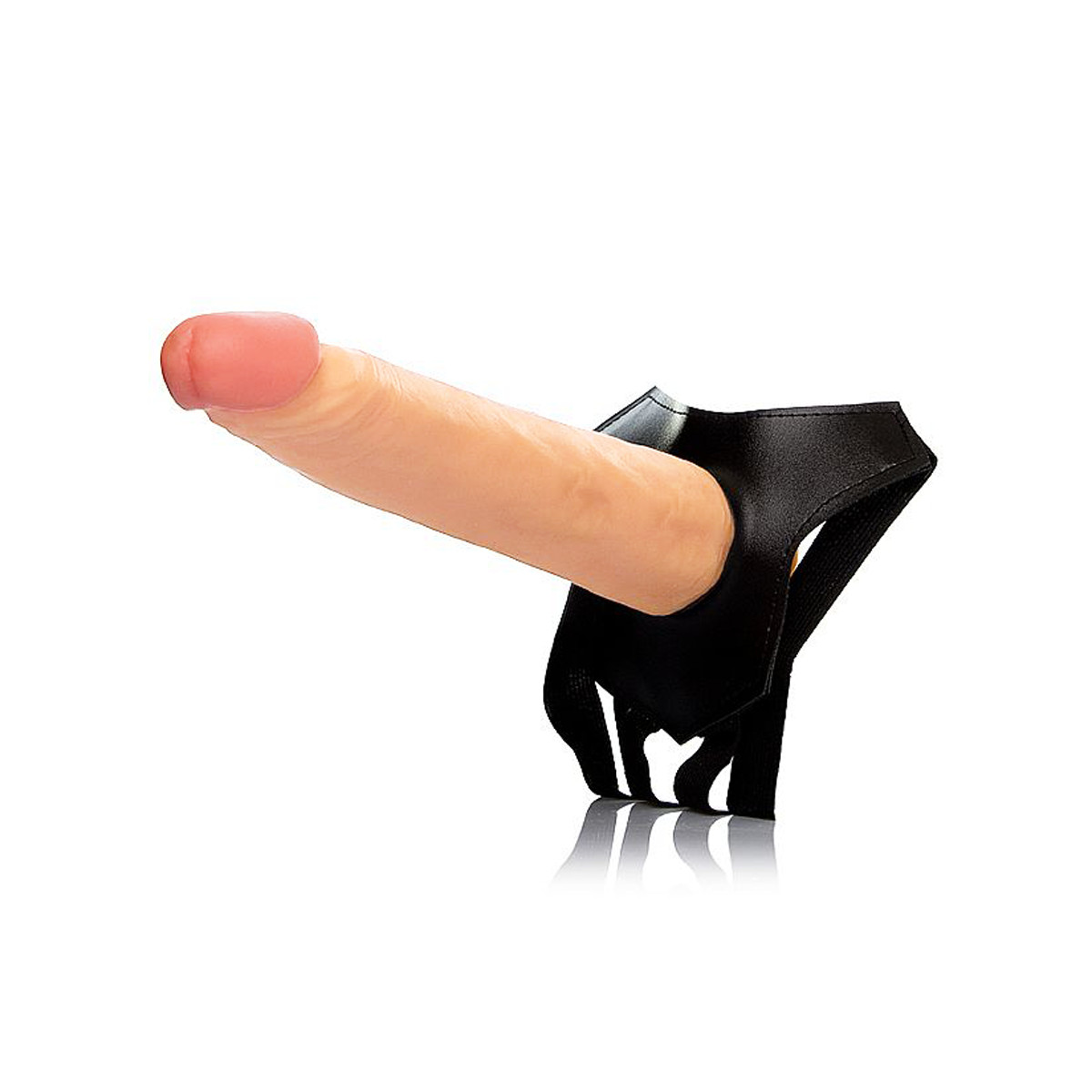 Cinta Peniana em Couro Sintético com Prótese Realística em PVC com Glande - Adão & Eva | 18 x 4 cm - 2