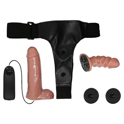 Foto 3 do produto Cinta Peniana com Dupla Penetração, Vibração Multivelocidade e Controle Remoto com Fio - Baile Ultra Passionate Harness