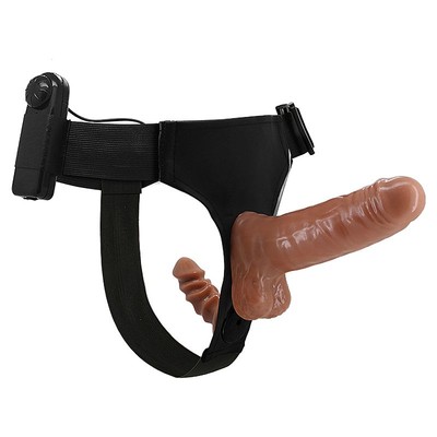 Foto 4 do produto Cinta Peniana com Dupla Penetração, Vibração Multivelocidade e Controle Remoto com Fio - Baile Ultra Passionate Harness