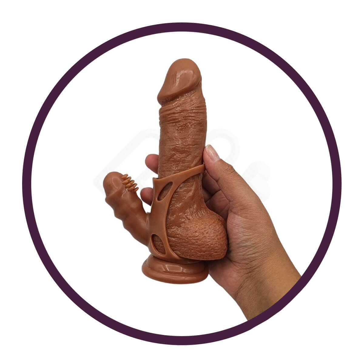 Cinta Peniana com Estimulador Clitoriano, Bullet e Ventosa - Hanjiang Harness Series | 12,9 x 3,7 cm - 9