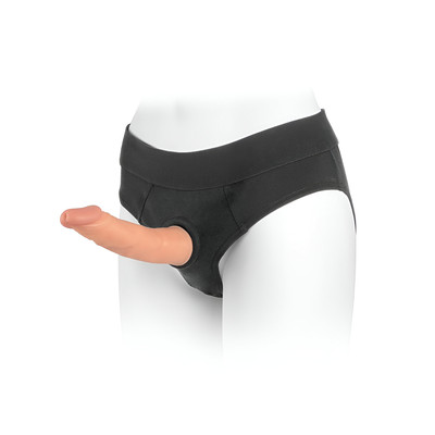 Cinta Peniana Formato de Cueca com Elastano e Prótese Peniana Com Vértebra - VSCN Velty Harness | 18,2 x 4,3 cm