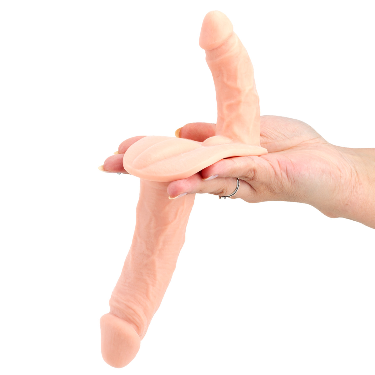 Cinta Peniana Invertida de Couro Sintético com Prótese Dupla em TPR - Baile Ultra Passionate Harness - 5