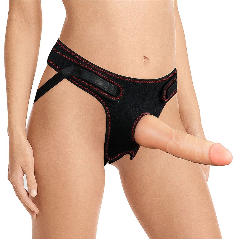 Cinta Peniana de Neoprene com Prótese em TPE, Base de Segurança e Glande Definida - Lovetoy Ingen | 17,5 x 4,8 cm - 2