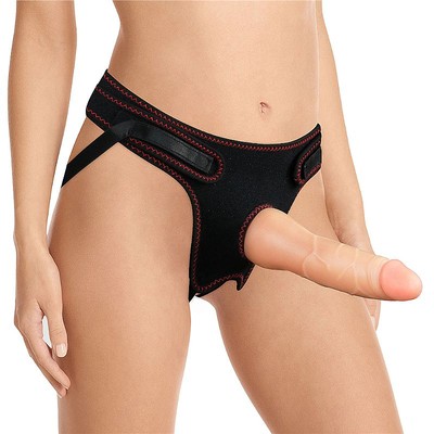 Foto 2 do produto Cinta Peniana de Neoprene com Prótese em TPE, Base de Segurança e Glande Definida - Lovetoy Ingen | 17,5 x 4,8 cm