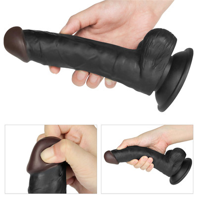 Foto 4 do produto Cinta Peniana em Poliéster com Prótese Peniana Realística com Ventosa, Escroto e Glande Definida - Lovetoy Ingen Strap on Set 7.5  | 15,5 x 4 cm | Disponível em 2 Cores