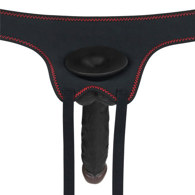 Foto 5 do produto Cinta Peniana em Poliéster com Prótese Peniana Realística com Ventosa, Escroto e Glande Definida - Lovetoy Ingen Strap on Set 7.5  | 15,5 x 4 cm | Disponível em 2 Cores