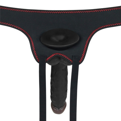 Foto 4 do produto Cinta Peniana em Poliéster e Prótese Realista com Glande Definida, Controle Remoto e 10 Modos de Vibração - Lovetoy Ingen Set 7.5 | 14,7 x 3,9 cm | Disponível em 2 Cores