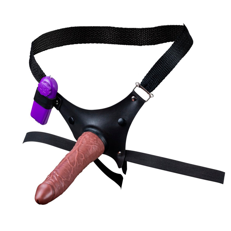 Cinta Peniana com Prótese Peniana Realística em PVC e Vibração Multivelocidade - La Pimienta Sado | 19,2 x 3,7 cm | Disponível em 2 Cores - 2