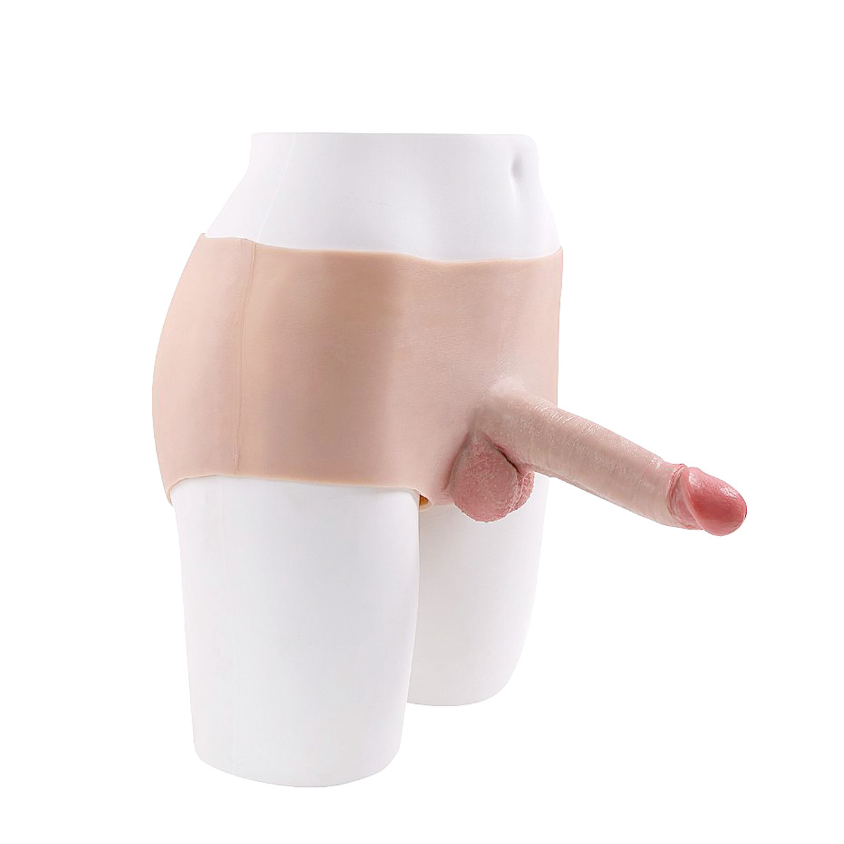 Cinta em Silicone Estilo Cueca com Prótese Peniana Realista e Escroto - SI | 16 x 4,5 cm - 4