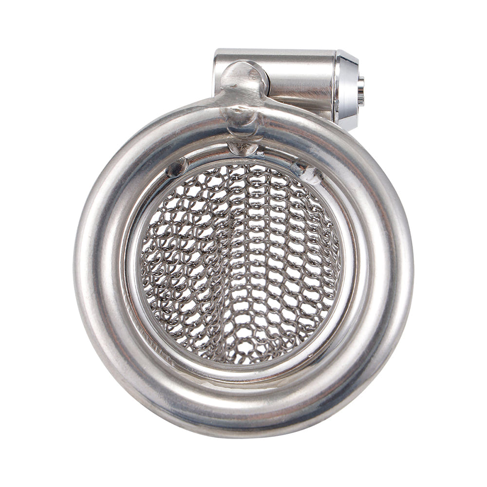 Cinto de Castidade em Aço Inox com Rede - OOXX | 9 x 3,5 cm - 2