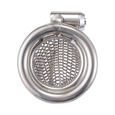 Foto 2 do produto Cinto de Castidade em Aço Inox com Rede - OOXX | 9 x 3,5 cm