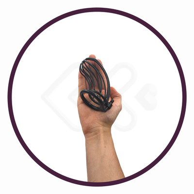 Cinto de Castidade Masculino em Aço com Anel para Escroto e Cadeado - Male Chastity Device - 11,9 x 4,4 cm | Disponível em 2 Cores
