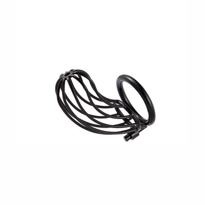 Foto 6 do produto Cinto de Castidade Masculino em Aço com Anel para Escroto e Cadeado - Male Chastity Device - 11,9 x 4,4 cm | Disponível em 2 Cores