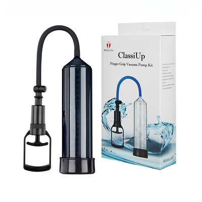Bomba Peniana de Sucção Manual com Manopla e Anel de Silicone - ClassiUp | 24 x 5,6 cm | Disponível em 4 Cores