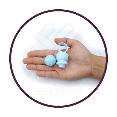Foto 3 do produto Clit Ring - Anel para Dedo em Silicone com Cápsula vibratória de Vibração Única - 5,8 x 2,9 cm | Cor: Azul Bebê