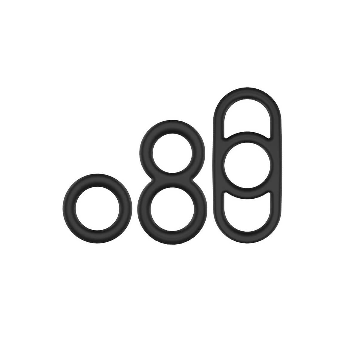 Kit de Anéis com 3 Modelos em Silicone - Cock Rings - 2