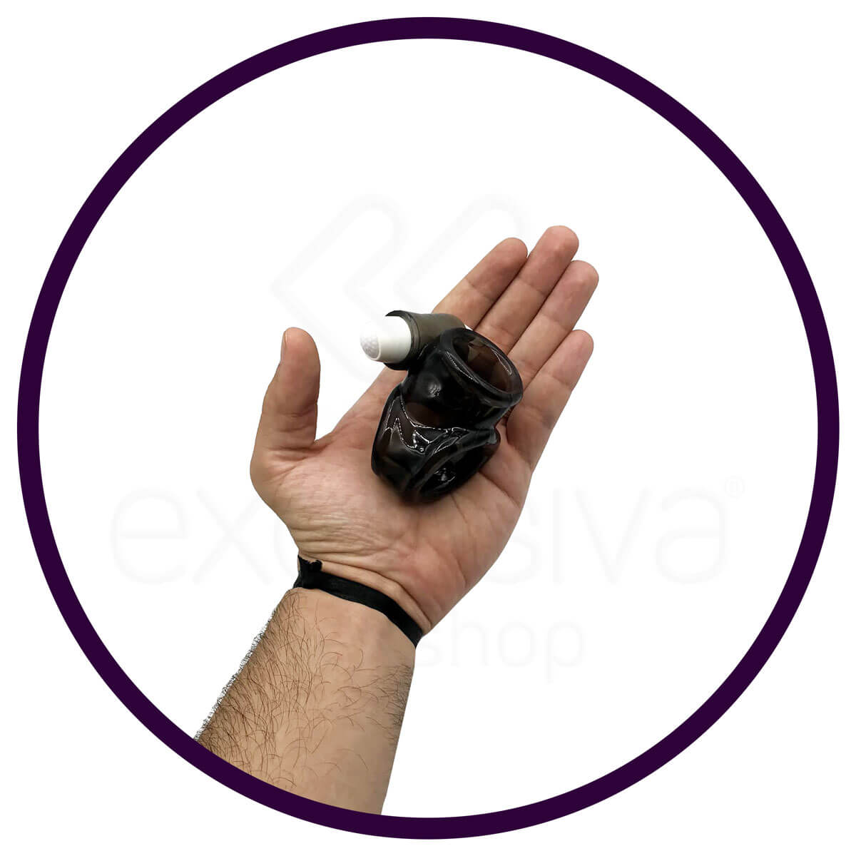 Anel Peniano Duplo em Silicone com Cápsula Vibratória e Vibração Única - Cock Sleeves | 6,5 x 4,2 cm - 7