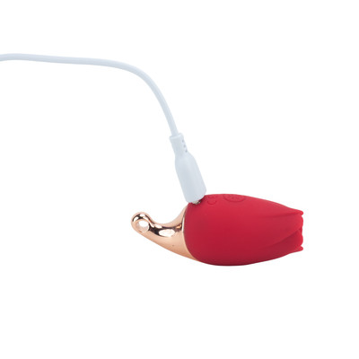Foto 6 do produto Colar com Pingente Estimulador de Clitóris em Formato de Rosa, 10 Modos de Vibrações e Recarregável - Rose Necklace Vibrator | 6,3 x 2,6 cm