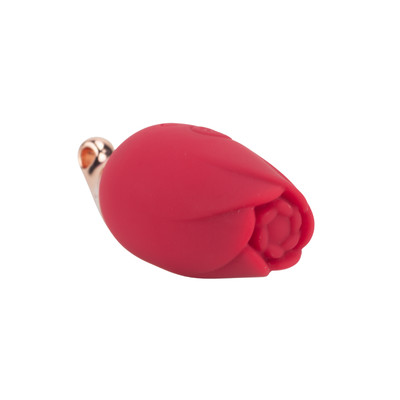 Colar com Pingente Estimulador de Clitóris em Formato de Rosa, 10 Modos de Vibrações e Recarregável - Rose Necklace Vibrator | 6,3 x 2,6 cm