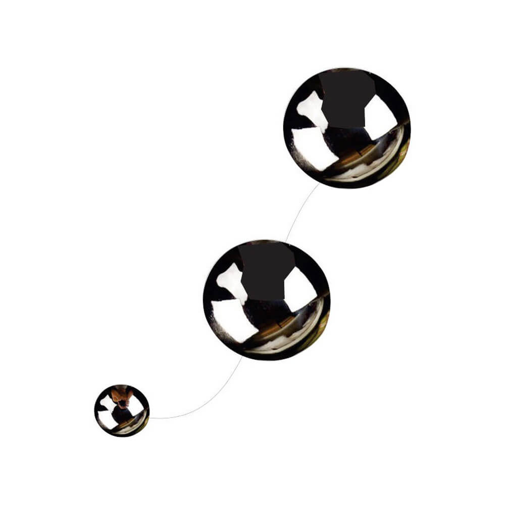 Colar Tailandês com 2 Esferas em Metal Leve - InNamorata Sex Night Anastásia Ball | 2,1 cm - 2