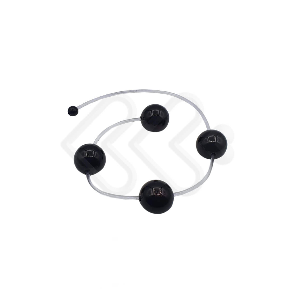Colar Tailandês com 4 Esferas Preta de 2 cm para Pompoarismo - InNamorata Sex Night - 2