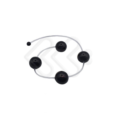 Foto 2 do produto Colar Tailandês com 4 Esferas Preta de 2 cm para Pompoarismo - InNamorata Sex Night