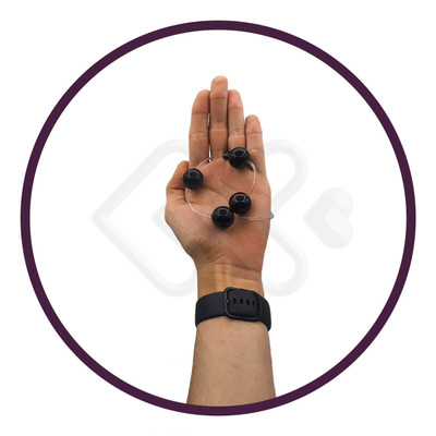 Colar Tailandês com 4 Esferas Preta de 2 cm para Pompoarismo - InNamorata Sex Night