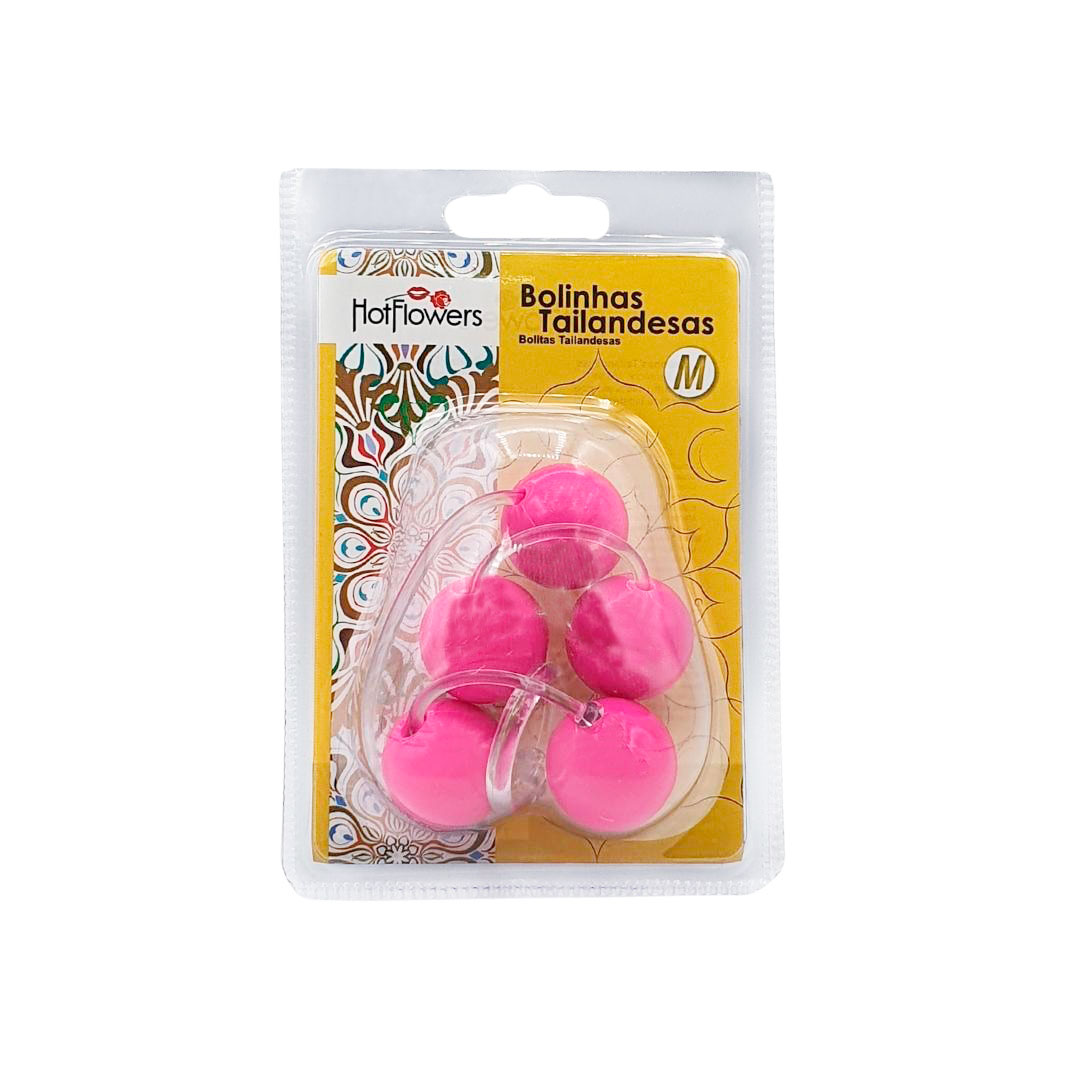 Colar Tailandês com 5 Bolas no Tamanho M - Hot Flowers | Disponível em 13 Cores - 4