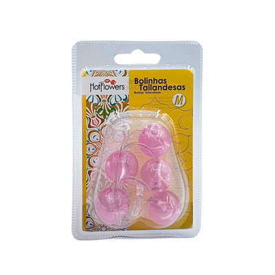 Foto 5 do produto Colar Tailandês com 5 Bolas no Tamanho M - Hot Flowers | Disponível em 13 Cores