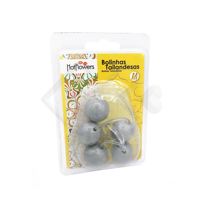 Foto 20 do produto Colar Tailandês com 5 Bolas no Tamanho M - Hot Flowers | Disponível em 13 Cores
