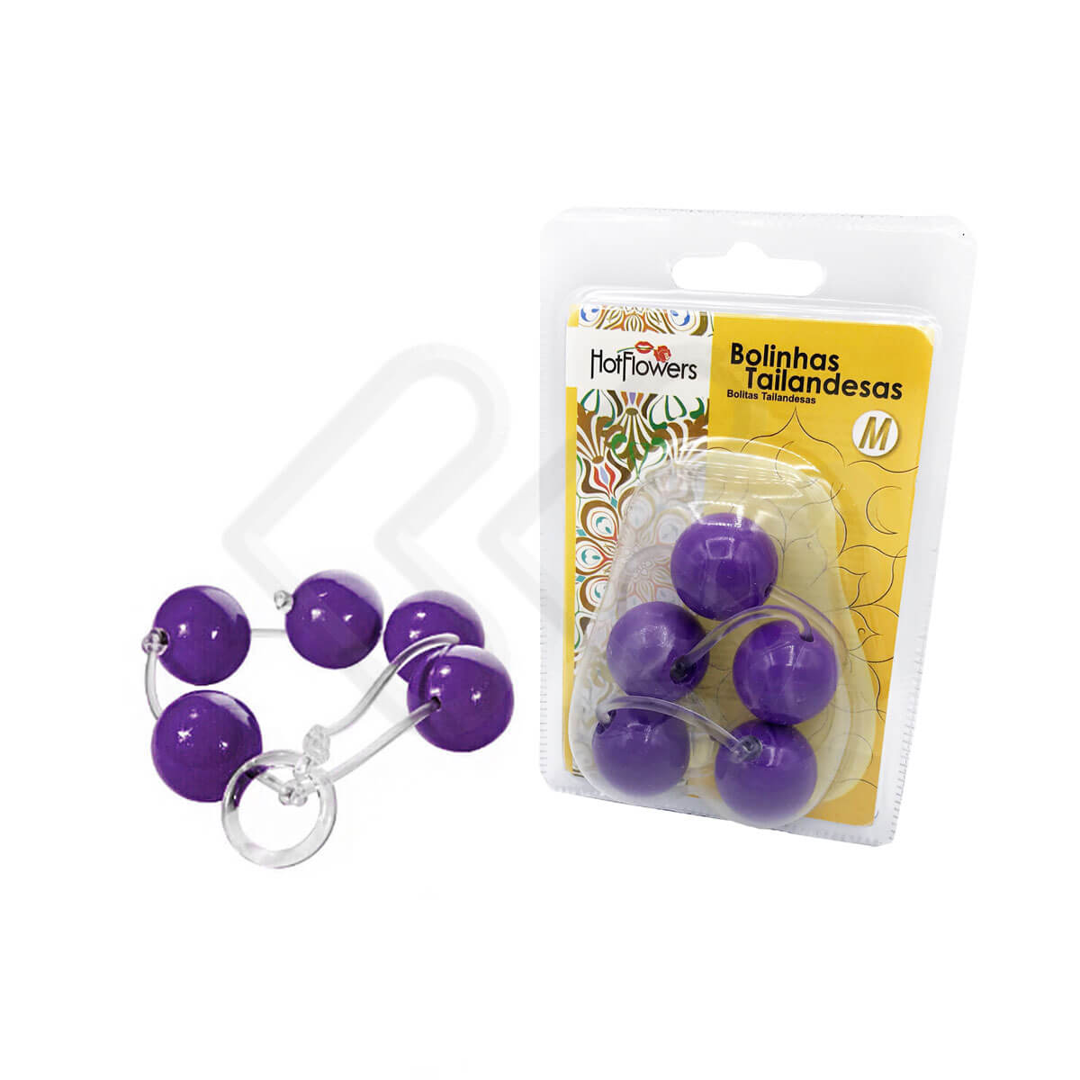 Colar Tailandês com 5 Bolas no Tamanho M - Hot Flowers | Disponível em 13 Cores - 15