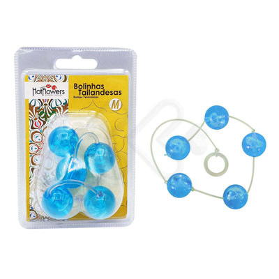 Foto 8 do produto Colar Tailandês com 5 Bolas no Tamanho M - Hot Flowers | Disponível em 13 Cores