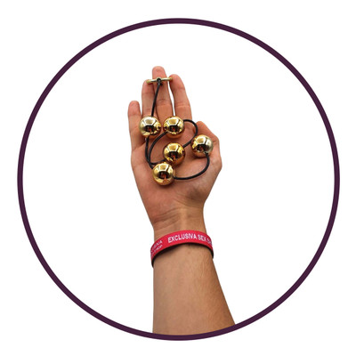 Colar Tailandês "G" com 5 Bolinhas em ABS e Alça de Segurança - Hard Less | Disponível em 2 Cores