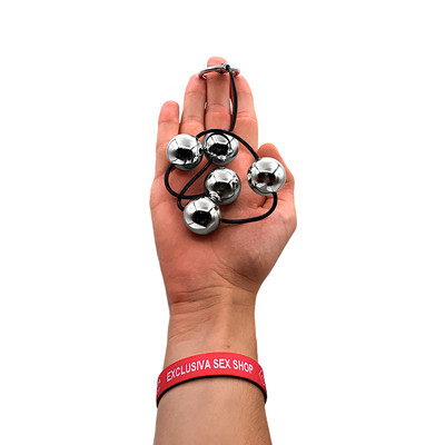 Colar Tailandês "G" com 5 Bolinhas em ABS e Alça de Segurança - Hard Less | Disponível em 2 Cores