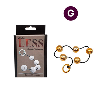 Colar Tailandês "G" com 5 Bolinhas em ABS e Alça de Segurança - Hard Less | Disponível em 2 Cores