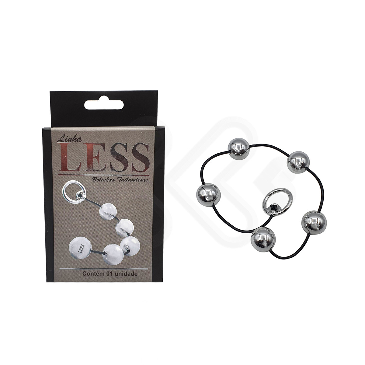 Colar Tailandês "M" com 5 Bolinhas em ABS e Alça de Segurança - Hard Less | Disponível em 2 Cores - 1