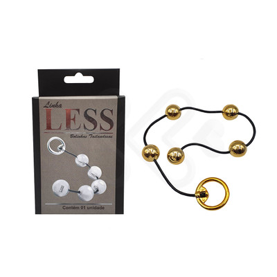 Colar Tailandês "P" com 5 Bolinhas em ABS e Alça de Segurança - Hard Less | Disponível em 2 Cores
