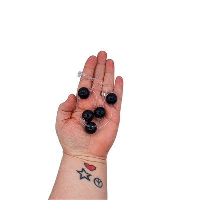 Foto 9 do produto Colar Tailandês para Pompoarismo com 5 Esferas Plásticas, Cordão em Silicone e Argola Acrílica - La Pimienta | Disponível em 7 Cores