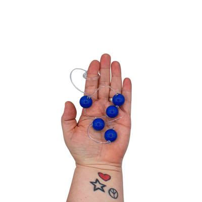 Foto 6 do produto Colar Tailandês para Pompoarismo com 5 Esferas Plásticas, Cordão em Silicone e Argola Acrílica - La Pimienta | Disponível em 7 Cores