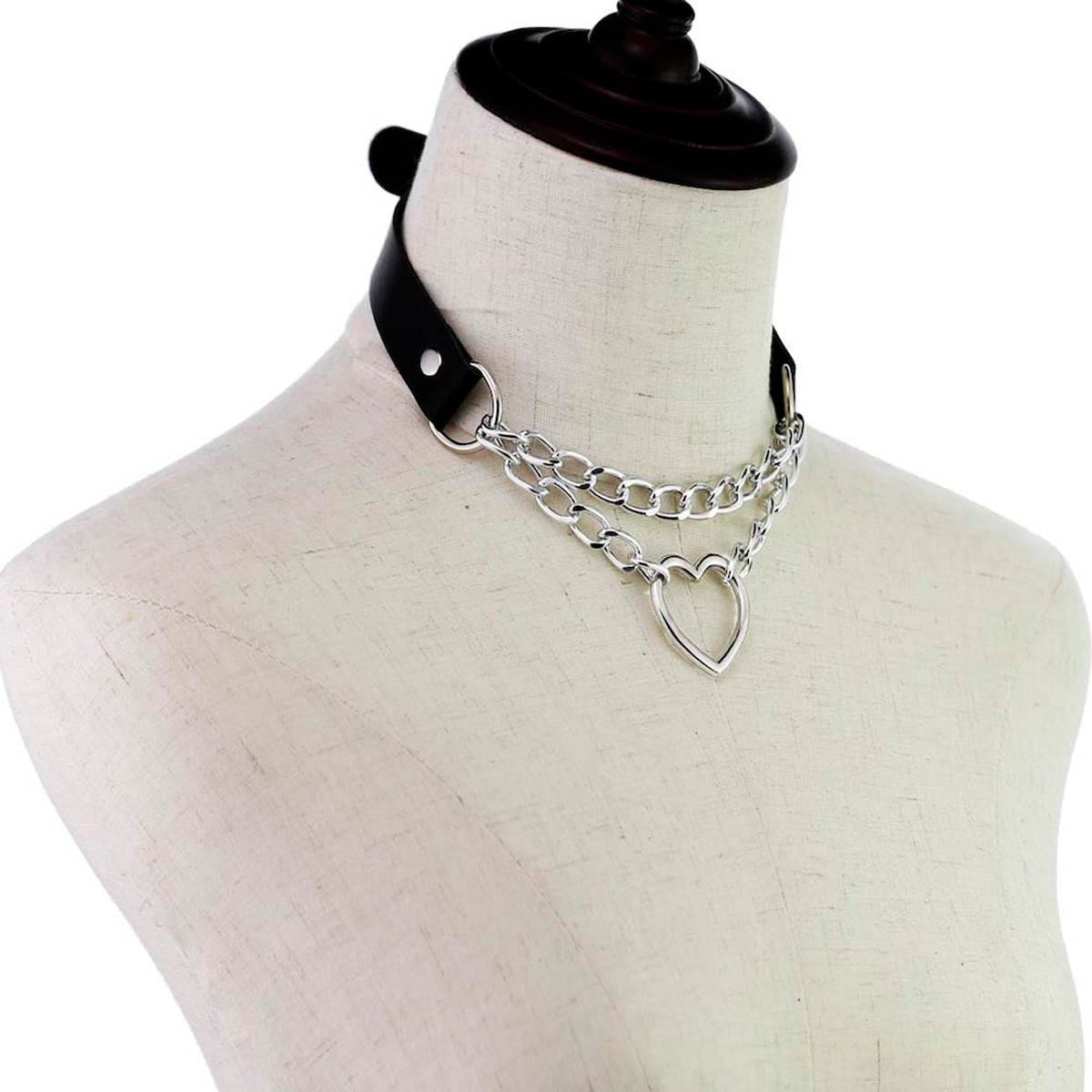 Coleira Bondage com Corrente Metálica e Pingente de Coração - YouVibe | Tamanho Único - 5