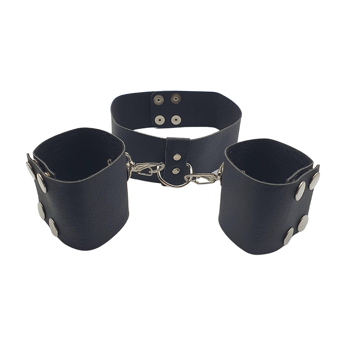 Coleira em Couro Sintético com Algemas Imobilizadoras - Sexy Fantasy Linha Sado - 5