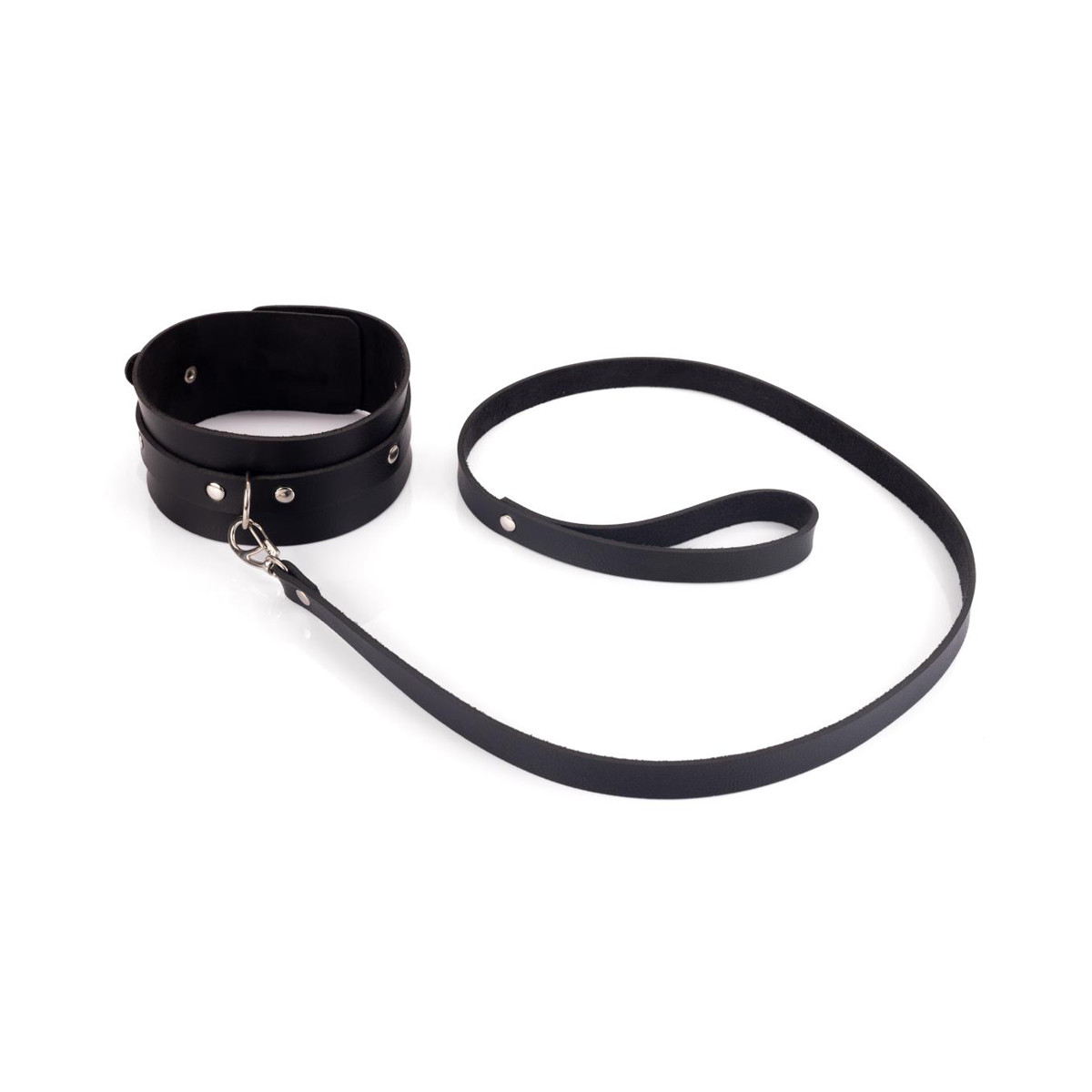 Coleira Larga em Couro Montana com Guia e Mosquete - New Star Couros | Tamanho Único - 2