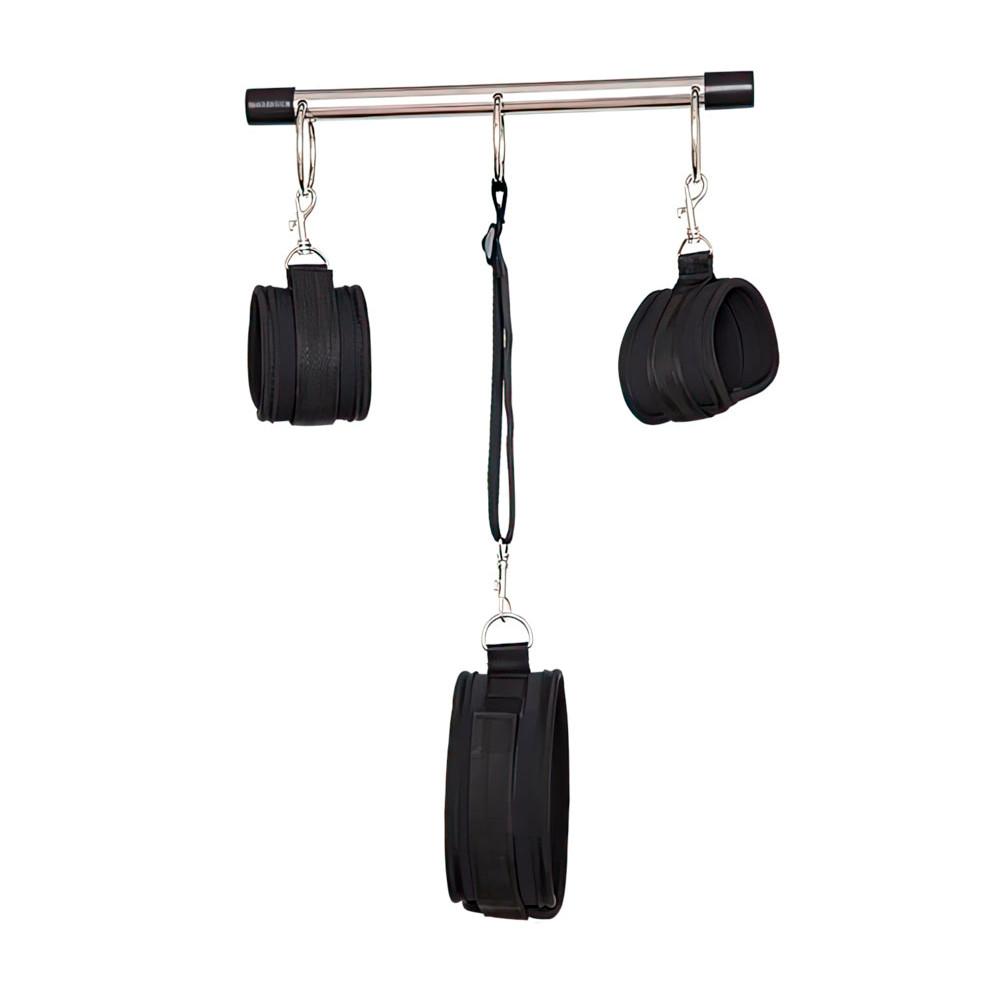 Coleira com Par de Algemas e Barra de Restrição em Alumínio - Vip Mix - 3