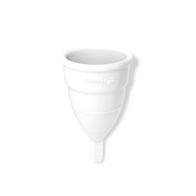 Foto 2 do produto Coletor Menstrual Tipo 1 em Silicone Hipoalérgico com Embalagem Individual - Fleurity - 7,4 x 4,6 cm