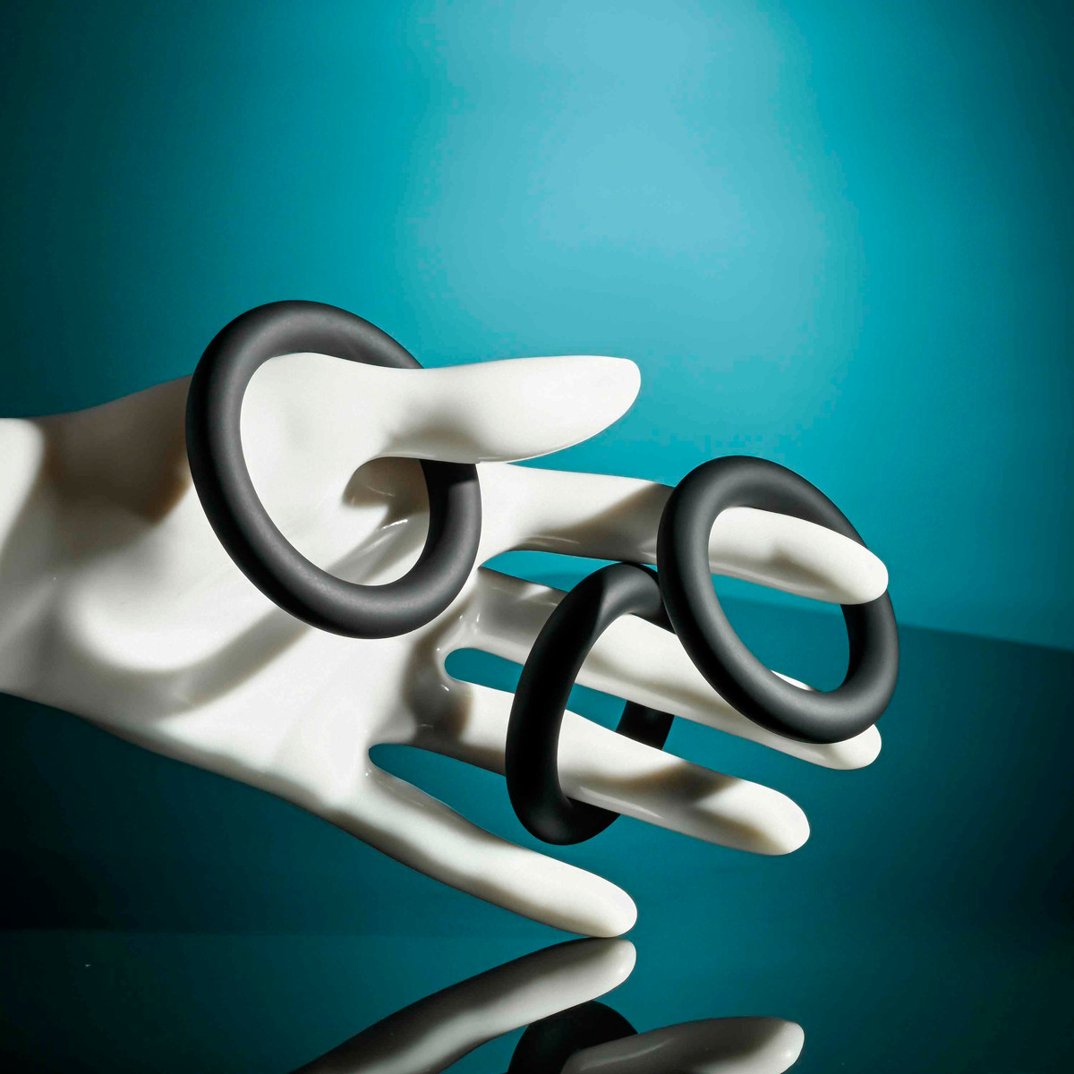 Conjunto de 3 Anéis Penianos em Silicone Flexível - Selopa 3 Ring Circus - 4