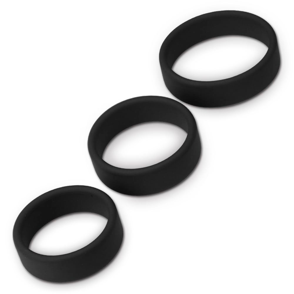 Conjunto de 3 Anéis Penianos em Silicone Macio e Flexível - Lovetoy Power Plus Pro Ring - 2